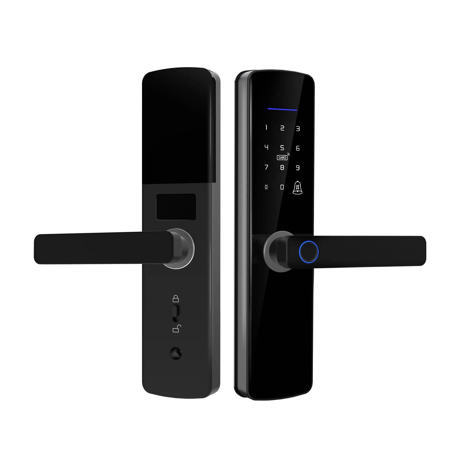 YN-ID-N012 smart handle door lock front and rear panels