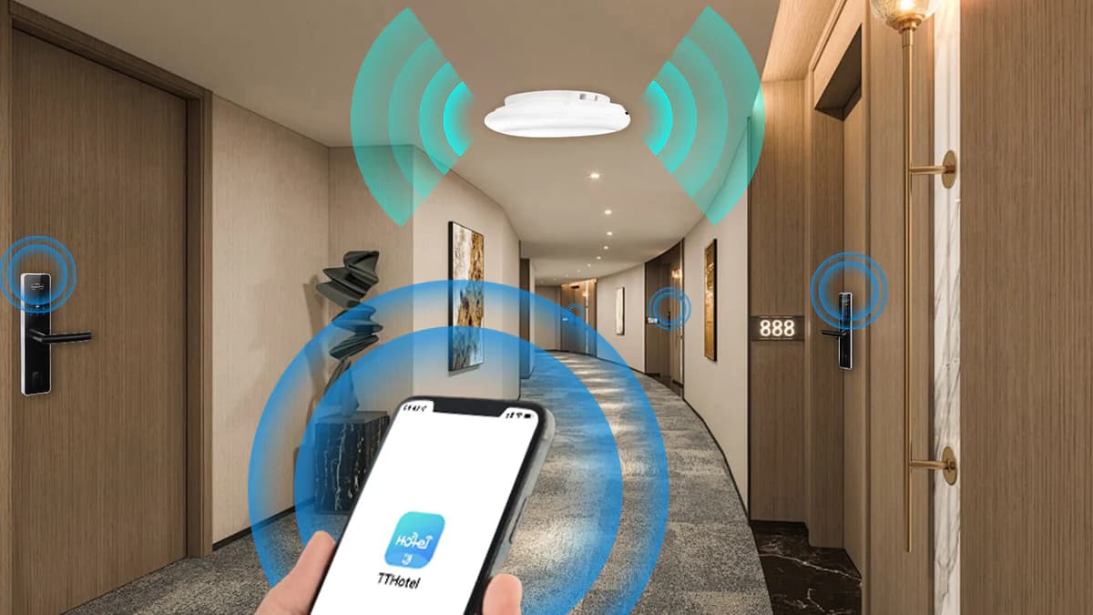 TTLock-compatible TTHotel lock system with hotel locks, gateway and mobile management