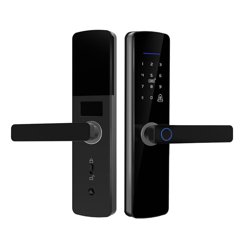 YN-ID-N012 Tuya Smart Handle Door Lock White BG product photo
