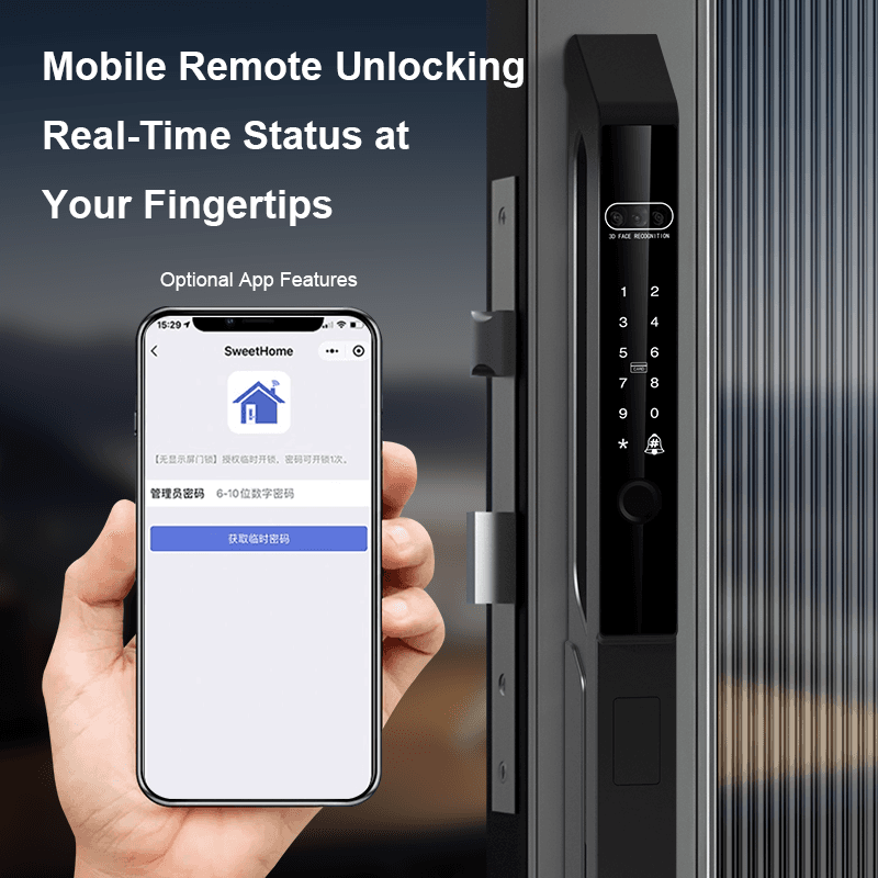 YN-DL-H005-T06 3D Face Recognition WiFi Smart Door Lock product photo 1