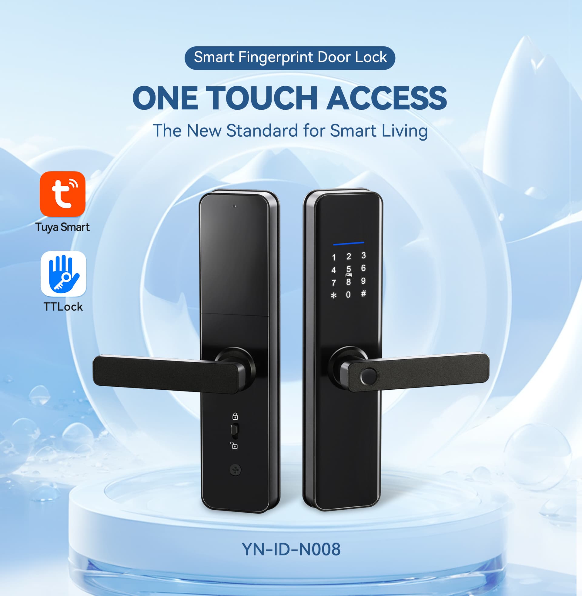 YN-ID-N008 residential smart door lock by YOUNUO IET
