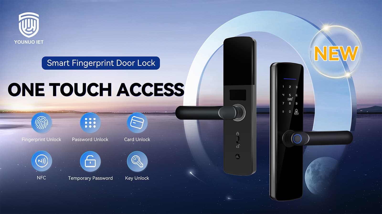 YN-ID-N012 one-grip smart door lock by YOUNUO IET