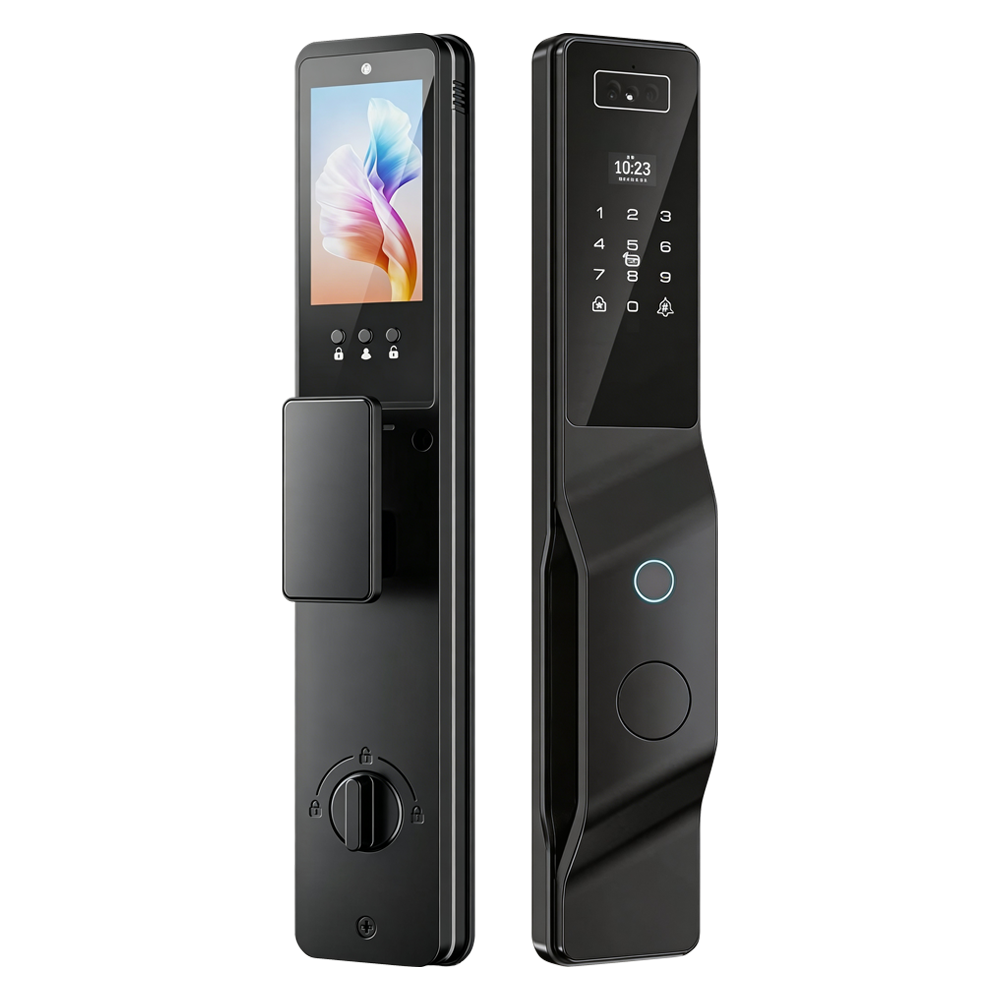 YN-DL-H007-H slim Wi-Fi smart door lock with OLED display for apartment entrances — main product image