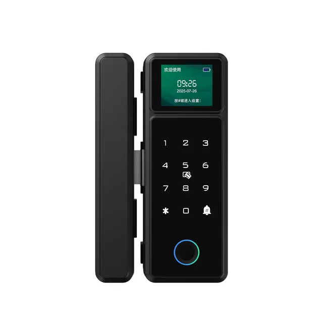 N020 smart glass door lock front and rear units