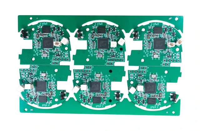 YOUNUO IET circular smart lock module PCBA production panel with six assembled boards
