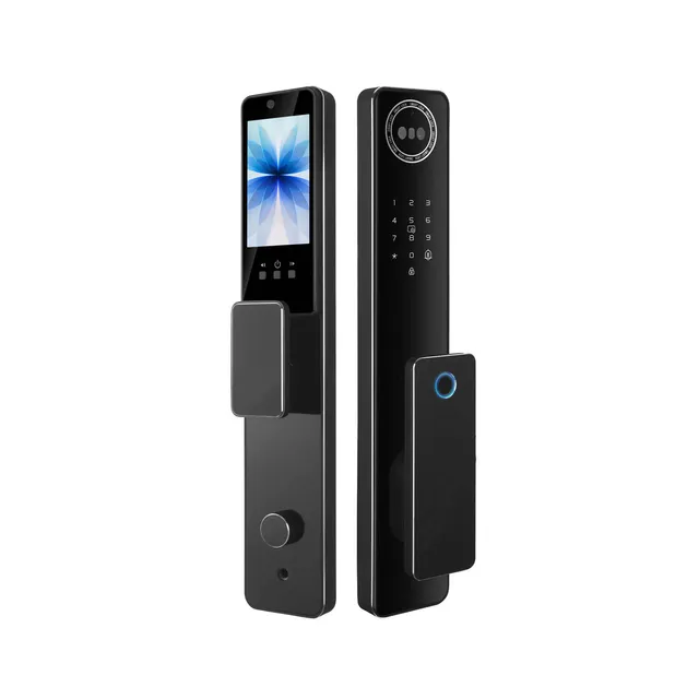 YN-DL-H008 face and palm recognition smart door lock front and rear panels